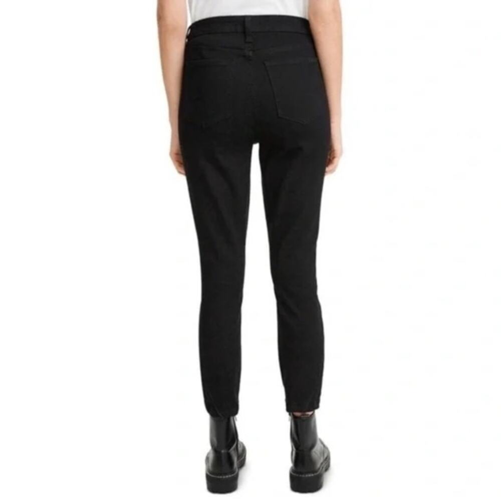 7 for all Mankind Jen7 High Waist Ankle Black Skinny Jeans - Picture 2 of 5